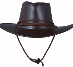 Cappello da cowboy in pelliccia sintetica marrone