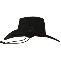Cappello da cowboy in pelliccia sintetica nera