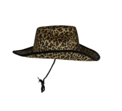 Cappello da cowboy leopardato per adulti
