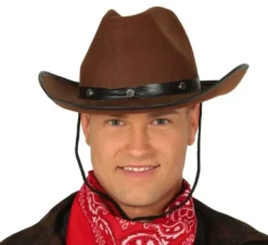 Cappello da cowboy marrone