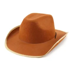 Cappello da cowboy marrone per adulto