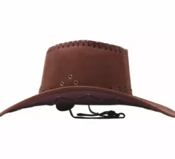 Cappello da cowboy marrone simil pelle