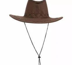 Cappello da cowboy marrone simil pelle