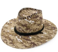 Cappello da cowboy mimetico a blocchi per adulti