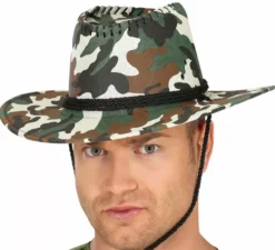 Cappello da cowboy mimetico marrone