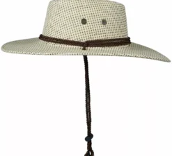 Cappello da cowboy o da esploratore in tessuto marrone