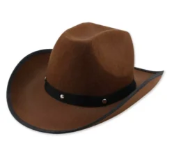 Cappello da cowboy tinta unita in vari colori per adulto