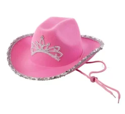 Cappello da cowgirl lucido per bambini 35x28x11,5 cm