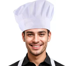 Cappello da cuoco bianco classico per adulti