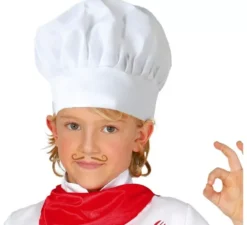 Cappello da cuoco o chef bianco in tessuto