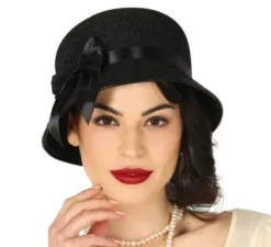 Cappello da donna20 anni con fiocco nero