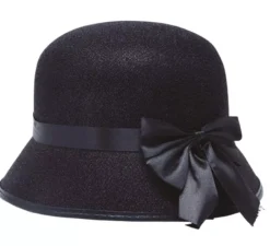 Cappello da donna20 anni con fiocco nero