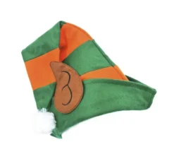 Cappello da elfo verde e arancione con orecchie