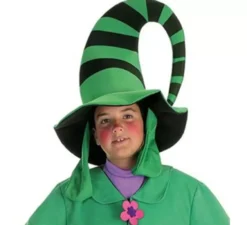 Cappello da folletto verde e nero per bambini