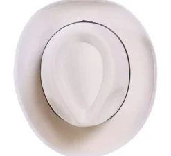 Cappello da gangster bianco con banda nera