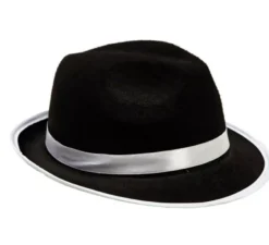 Cappello da gangster bianco e nero