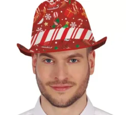 Cappello da gangster di Natale, bastoncino di zucchero