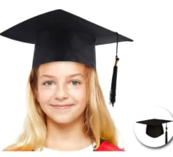 Cappello da laureato in tessuto per bambini