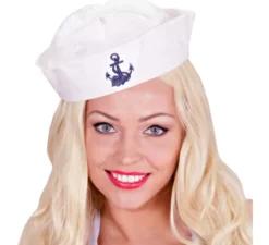 Cappello da marinaio con ancora blu scuro