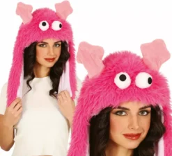Cappello da mostro rosa per adulti