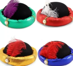 Cappello da Paggio nero per adulti in diversi colori