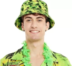 Cappello da pescatore verde palme