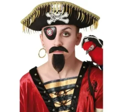 Cappello da pirata con frange per adulti