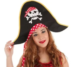 Cappello da pirata con pois per donna