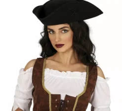 Cappello da pirata in feltro per adulti