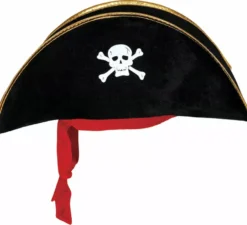 Cappello da pirata in velluto per adulti