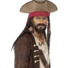 Cappello da pirata marrone con i dreadlocks