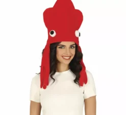 Cappello da polpo rosso adulto
