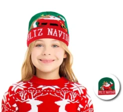 Cappello da selfie natalizio verde per bambini