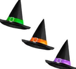 Cappello da strega con fascia e fibbia in vari colori