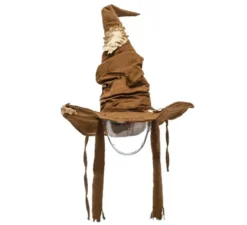Cappello da strega marrone indossato