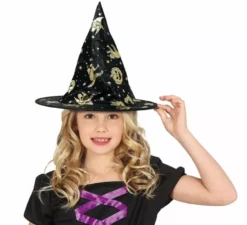 Cappello da strega nero Halloween Bambini