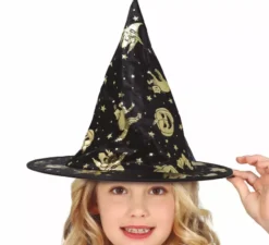 Cappello da strega nero Halloween Bambini