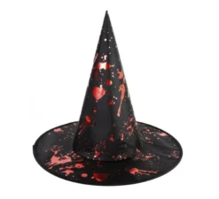 Cappello da strega stampato con sangue finto 38x40 cm