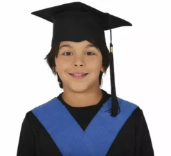 Cappello da studente laureato in tessuto per bambini