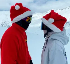 Cappello di Babbo Natale per Caschi da Moto con Fissaggio