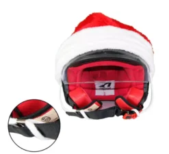 Cappello di Babbo Natale per Caschi da Moto con Fissaggio
