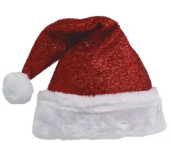Cappello di Babbo Natale scintillante di lusso per bambini