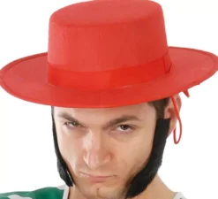 Cappello di feltro rosso cordovan per feste