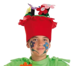 Cappello di fioriera con fiori