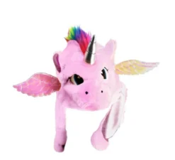 Cappello di peluche unicorno rosa