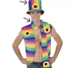 Cappello e sciarpa Hippie Arcobaleno