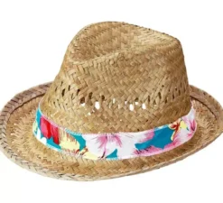 Cappello estivo con fascia floreale per adulti