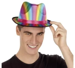 Cappello Gangster Arcobaleno degradato