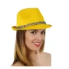 Cappello ganster giallo con banda luminosa