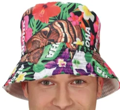 Cappello hawaiano floreale Aloha per adulti